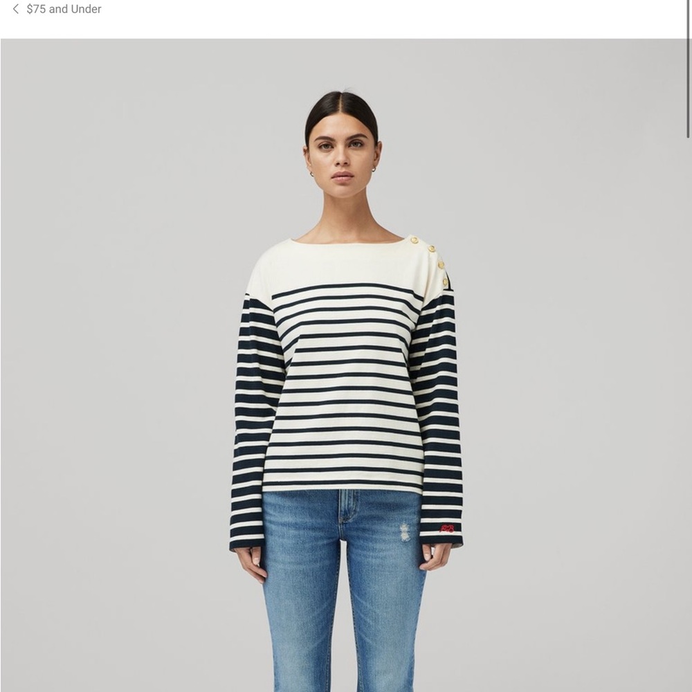 Rag and bone striped tee size large
